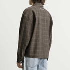 MKI Men's Seersucker Check Box Dress Shirt in Brown