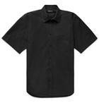 Balenciaga - Oversized Logo-Appliquéd Cotton Shirt - Black