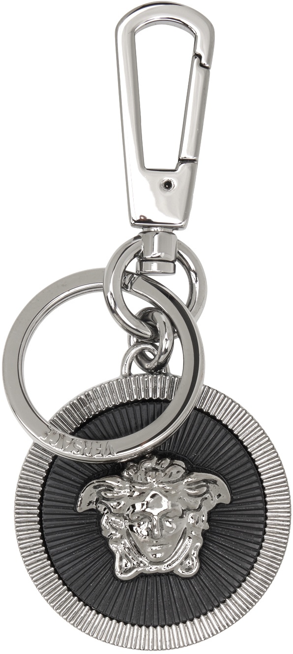 Photo: Versace Silver Medusa Biggie Keychain