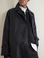 De Petrillo - Structured Cotton-Blend Coat - Black