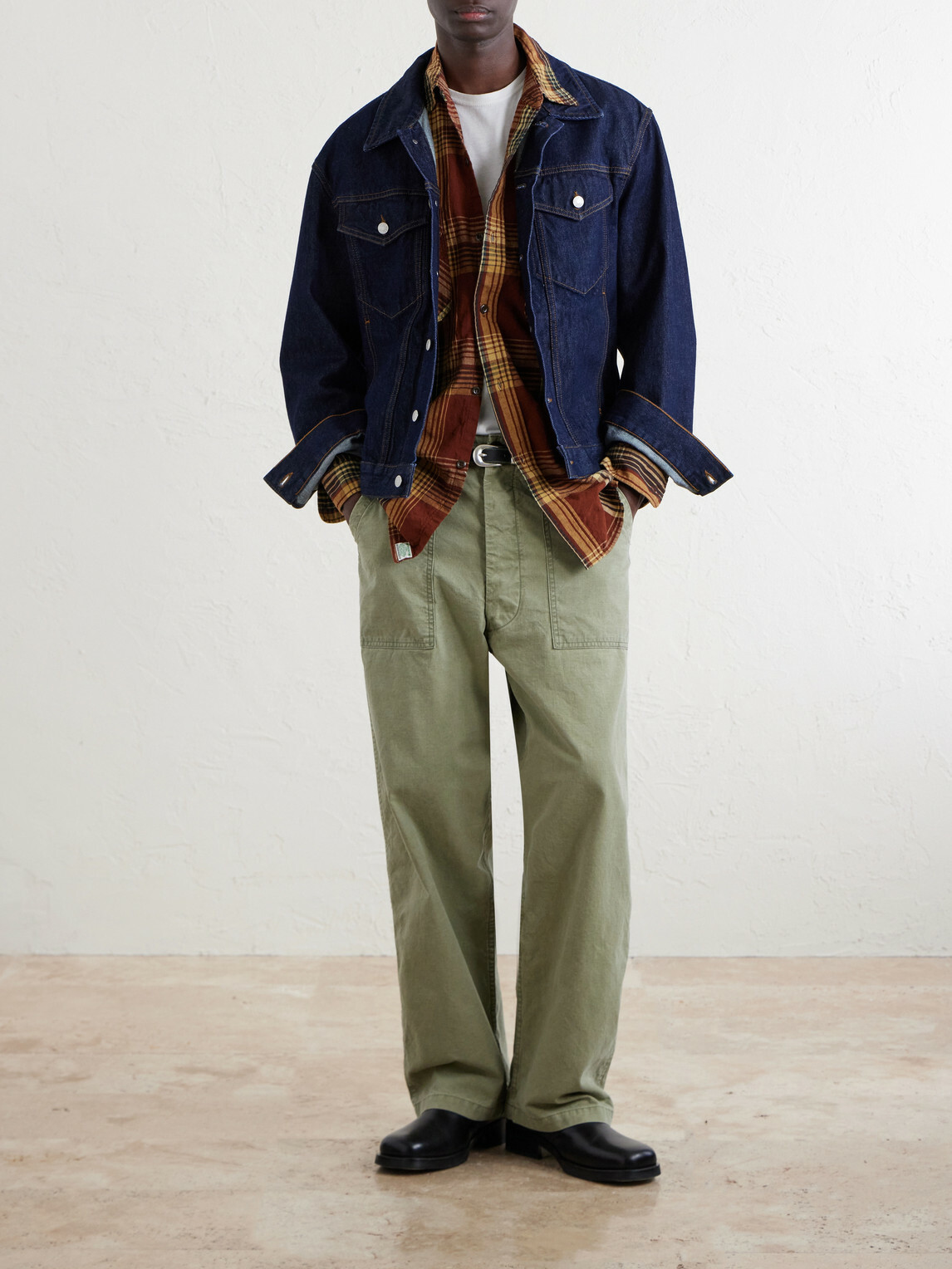 OrSlow - Checked Cotton and Linen-Blend Shirt - Brown
