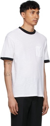 Second/Layer White & Black Core Ringer T-Shirt