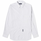 Comme des Garçons Homme Men's Stripe Multi Pocket Shirt in White/Navy