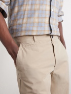 Portuguese Flannel - Labura Straight-Leg Organic Cotton-Twill Trousers - Neutrals