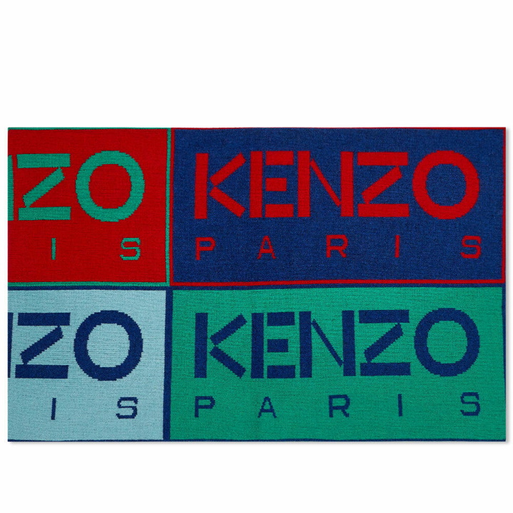 Photo: Kenzo Men's Multi Logo Blanket in Medium Red