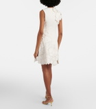 Leo Lin Floral-appliqué minidress