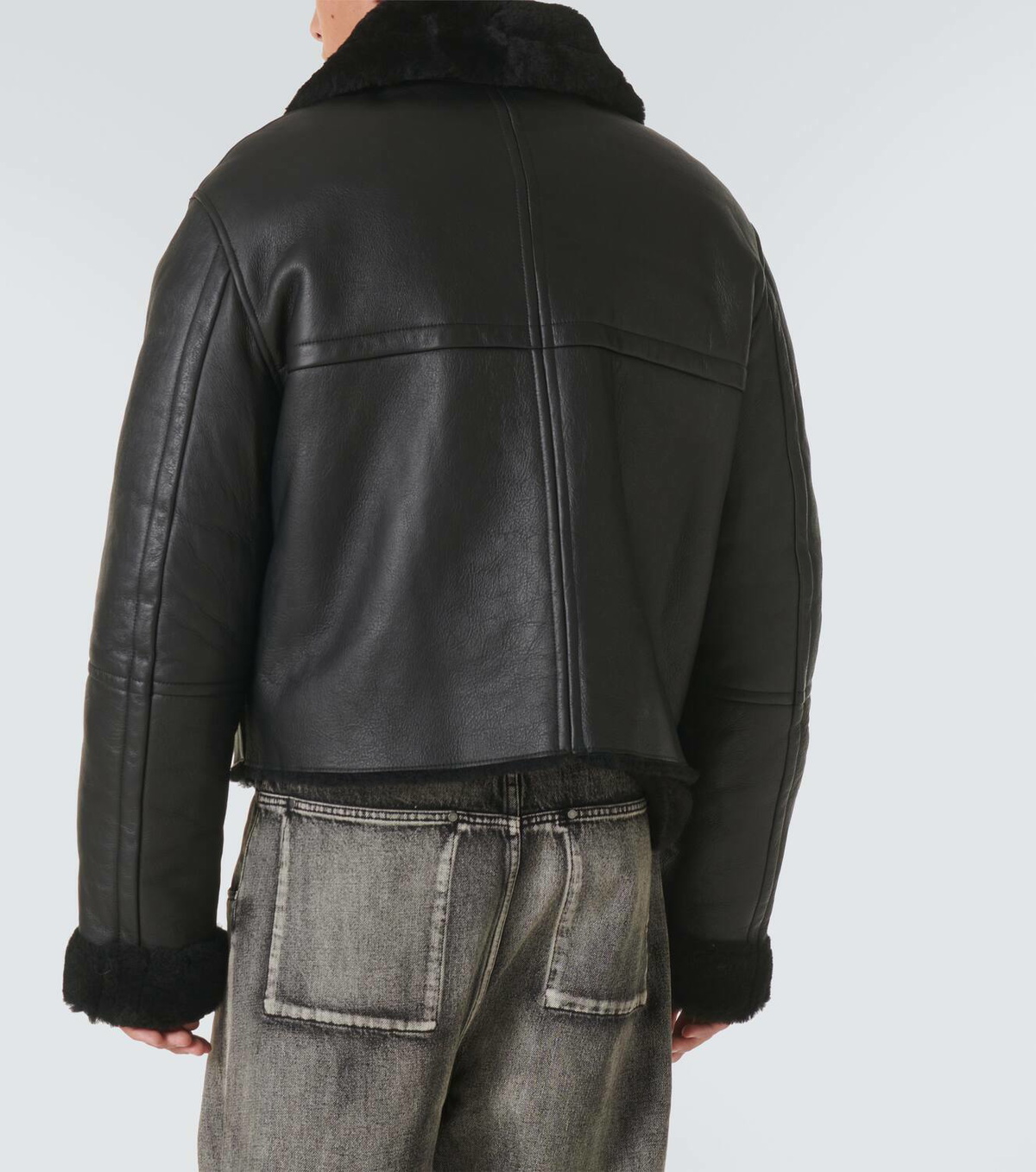 Entire Studios Shearling-lined leather jacket