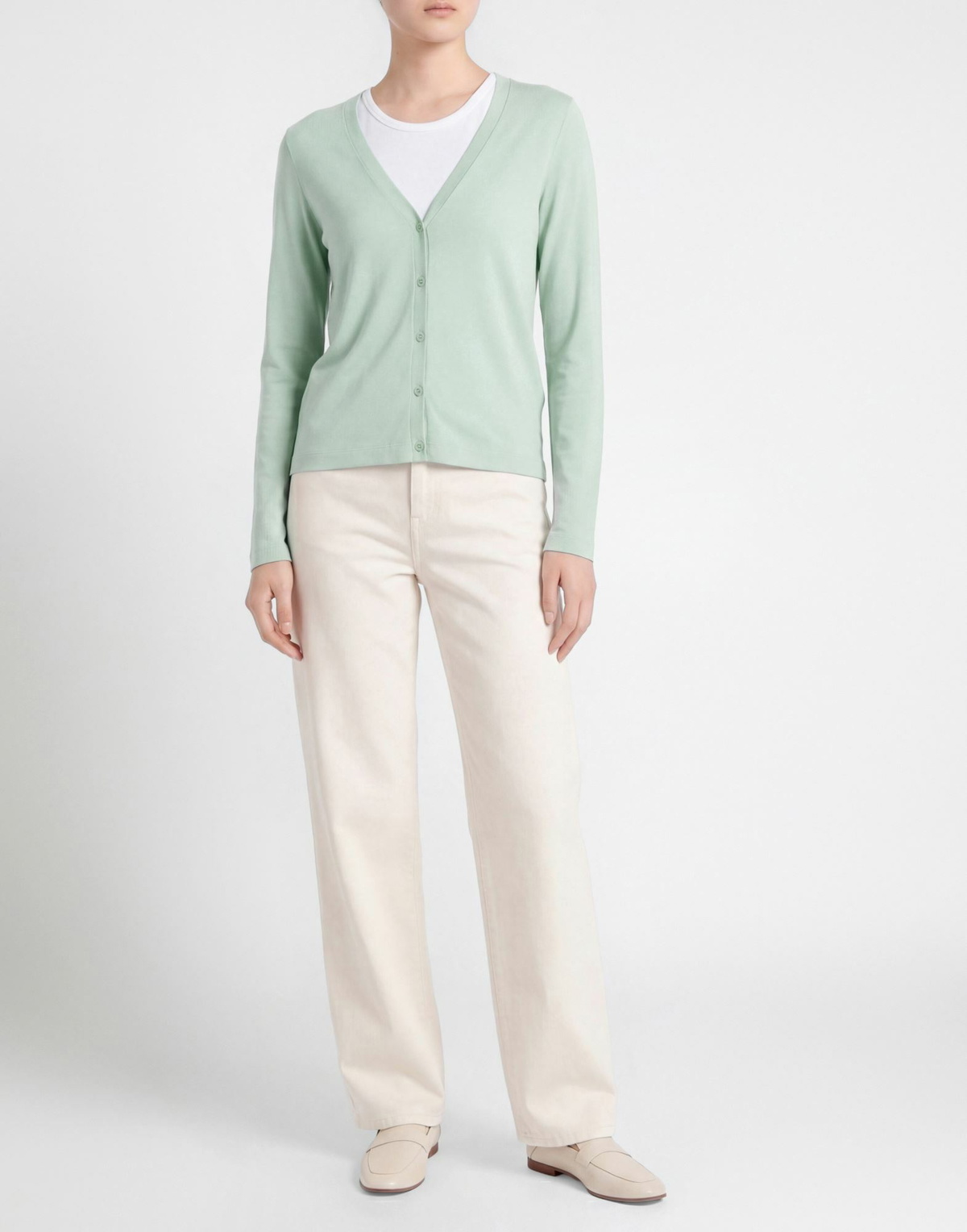 Majestic Filatures Womens Cardigan Light in Green