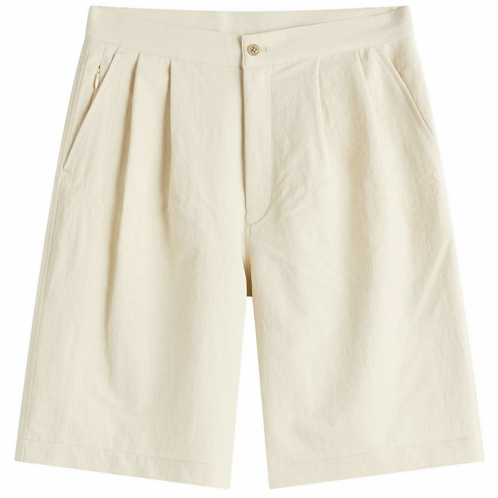 Photo: Nanamica Men's Alphadry Double Pleats Shorts in Dry Sand