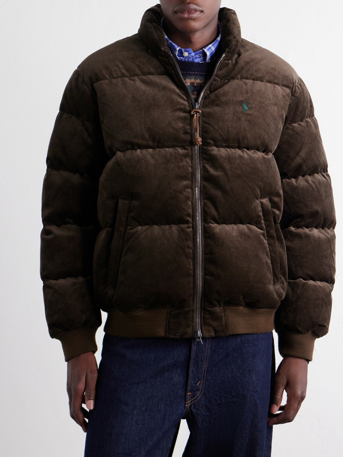 Polo Ralph Lauren - Logo-Embroidered Quilted Cotton-Corduroy Down Jacket - Brown