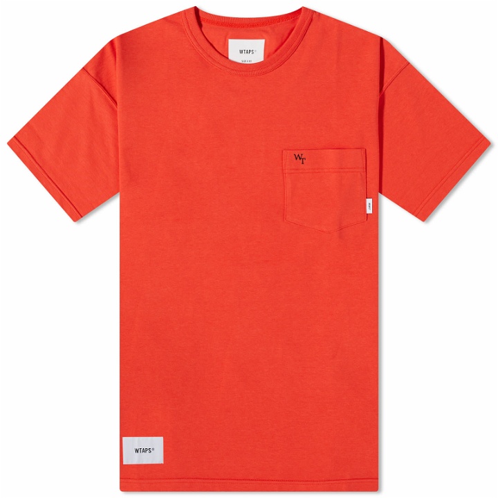 Photo: WTAPS Men's 23 Pocket Logo T-Shirt in Orange