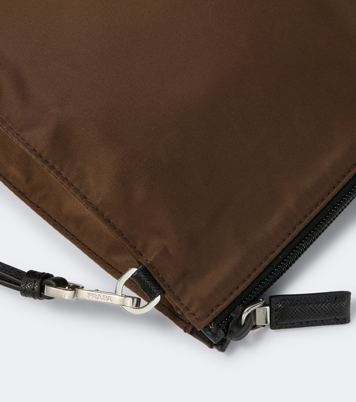 Prada Re-Nylon leather-trimmed pouch