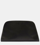 The Row EW Margaux leather clutch