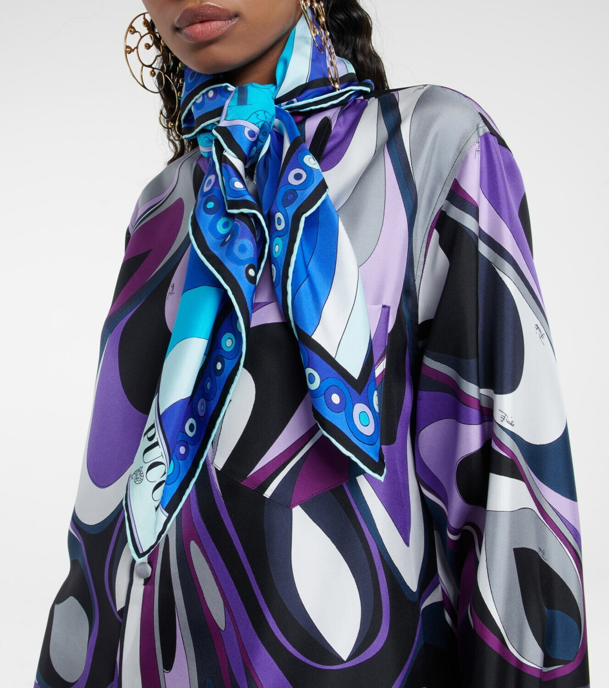 Printed Silk Scarf in Multicoloured - Pucci