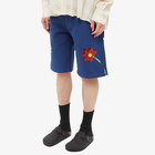 Sky High Farm Men's Embroidered Shorts in Blue