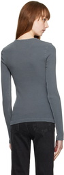 AGOLDE Gray Lyza Long Sleeve T-Shirt