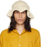 AIREI Off-White Khadi Bucket Hat