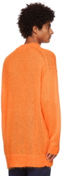 Kenzo Orange Mohair Oversized Sweater