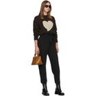 Alexachung Black Intarsia Heart Sweater