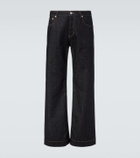 McQueen Mid-rise wide-leg jeans
