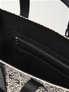 LOEWE - Joe Brainard Leather-Trimmed Logo-Jacquard Canvas Tote Bag