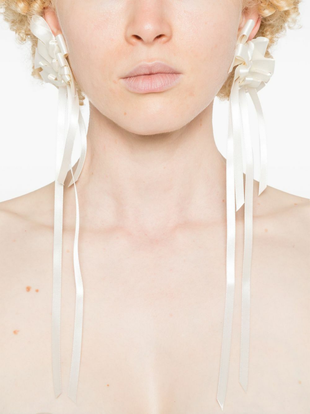【関税込み】Simone Rocha ブルー ロング Rosette Bow ピアス Simone Rocha Rosette Bow Earrings Simone Rocha