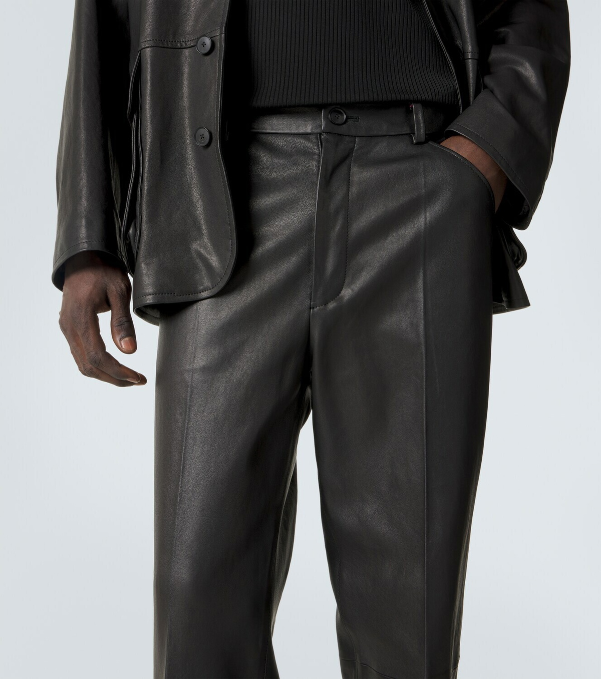 Auralee Leather straight pants Auralee
