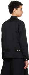 Black Comme des Garçons Black Collarless Jacket