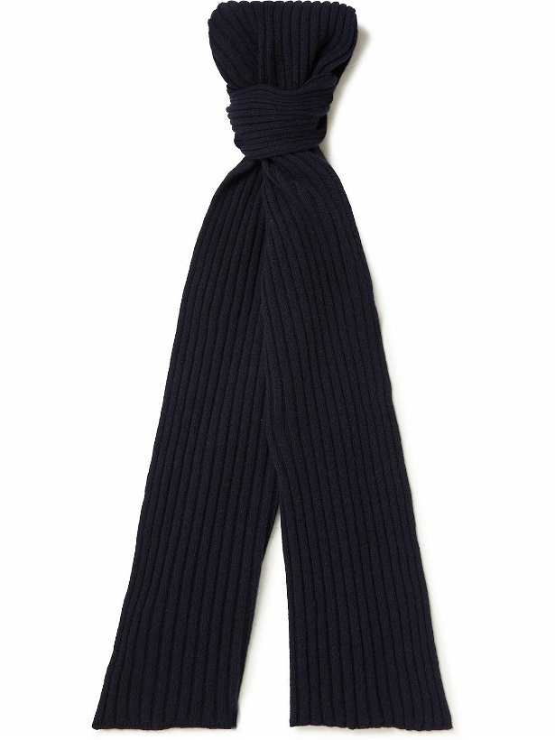 Photo: De Petrillo - Ribbed Wool and Cashmere-Blend Scarf