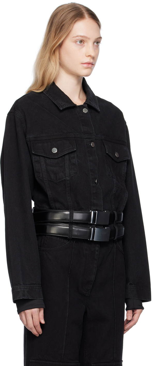 Lado Bokuchava Black Buckle Denim Jacket