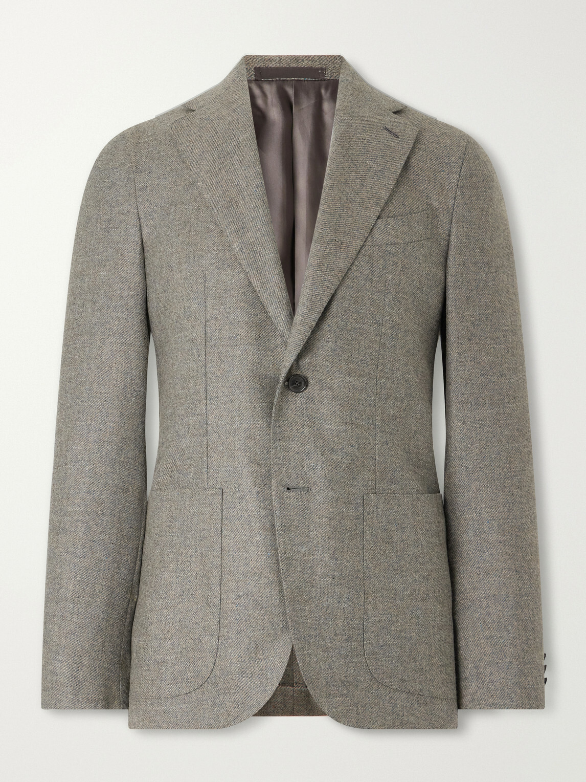 Caruso - Aida Wool and Cashmere-Blend Twill Blazer - Gray
