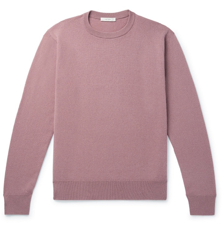 Photo: The Row - Benji Slim-Fit Cashmere Sweater - Pink