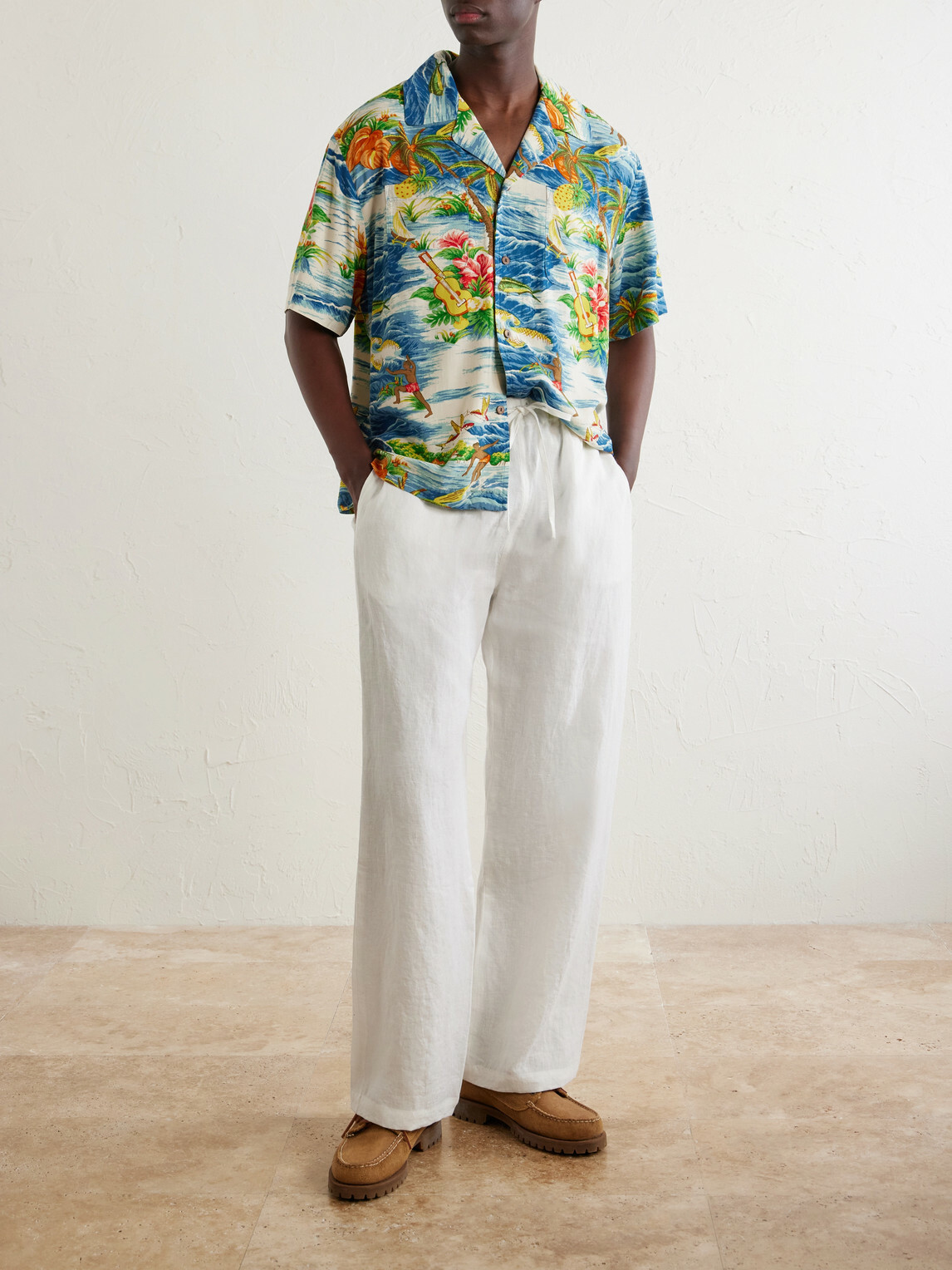 Cherry Los Angeles - Camp-Collar Logo-Printed Poplin Shirt - Multi
