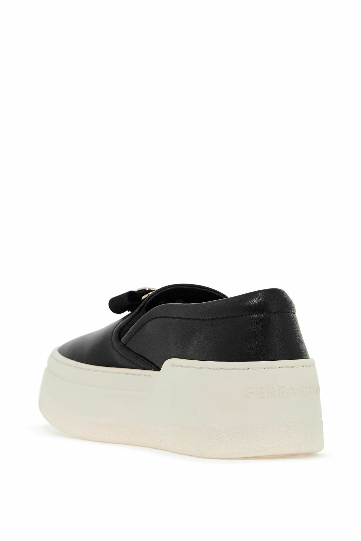 FERRAGAMO new vara plate slip-on sneakers Black Salvatore