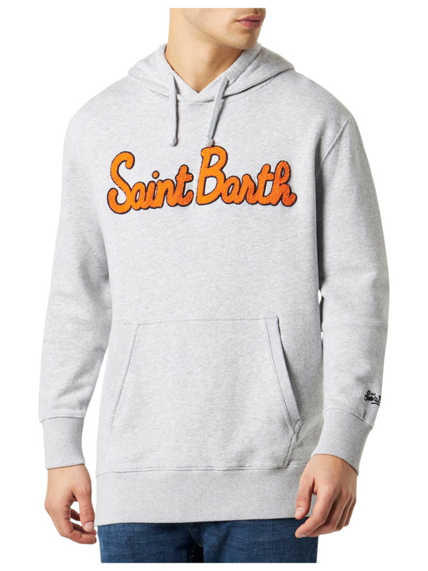 Photo: MC2 Saint Barth Man Cotton Hooded Sweatshirt With Patch
