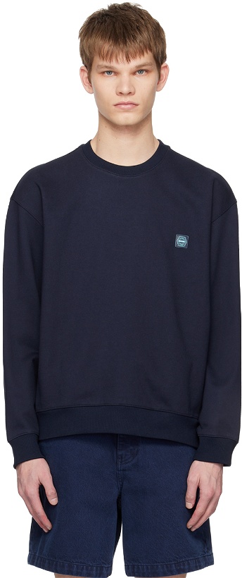 Photo: Solid Homme Navy Back Embroidered Sweatshirt