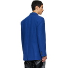 Dries Van Noten Blue Oversized Wool Blazer
