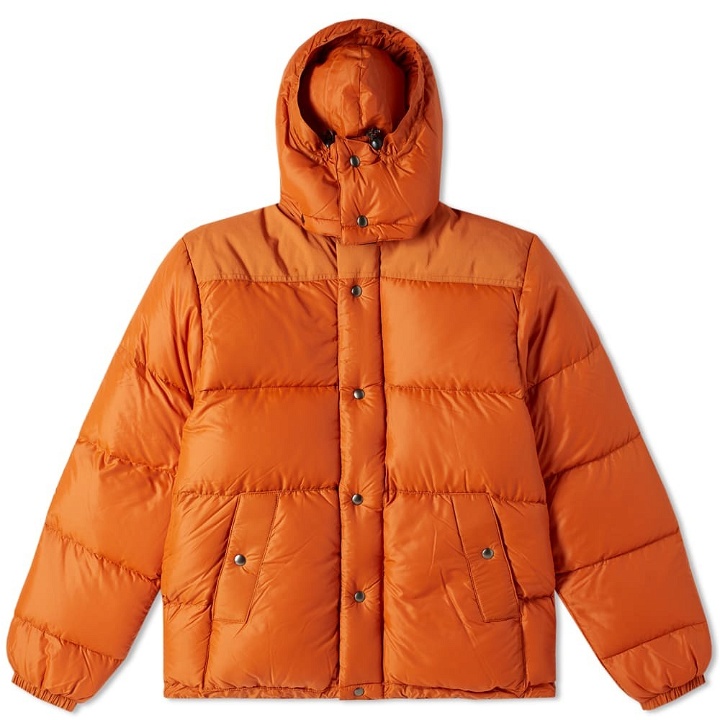 Photo: Tr&egrave;s Bien x Crescent Down Works Hooded Puffer Jacket Orange