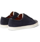 John Lobb - Levah Cap-Toe Suede and Leather Sneakers - Blue
