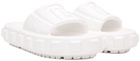 Balmain White Ari Flat Mules