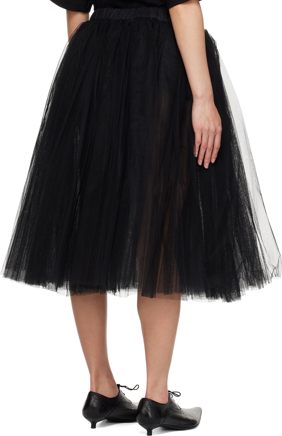 Black Comme des Garçons Black Layered Midi Skirt