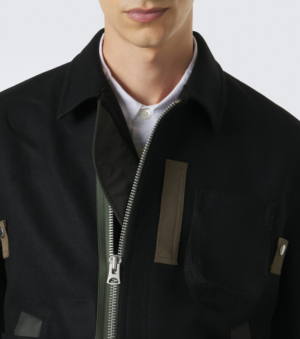 Sacai Wool blouson jacket