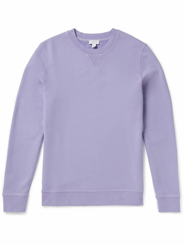 Photo: Sunspel - Cotton-Jersey Sweatshirt - Purple