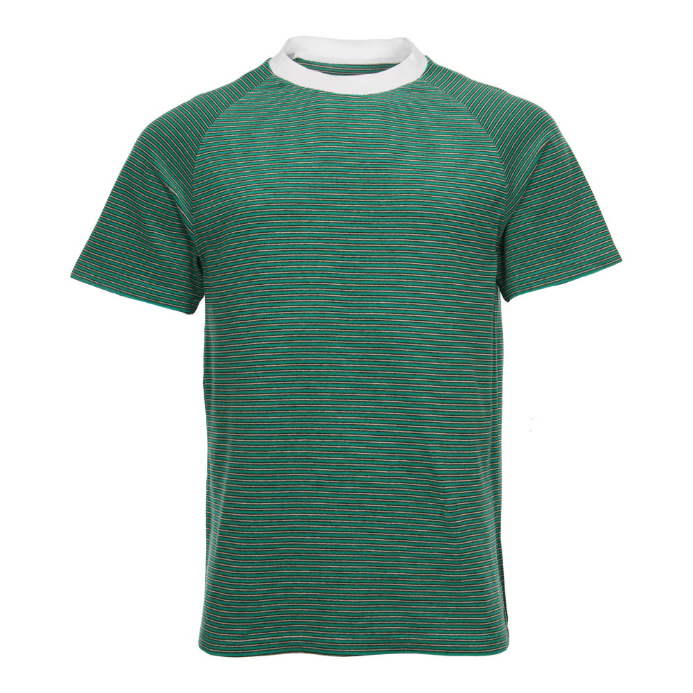 Striped Terry T-Shirt - Green/Olive