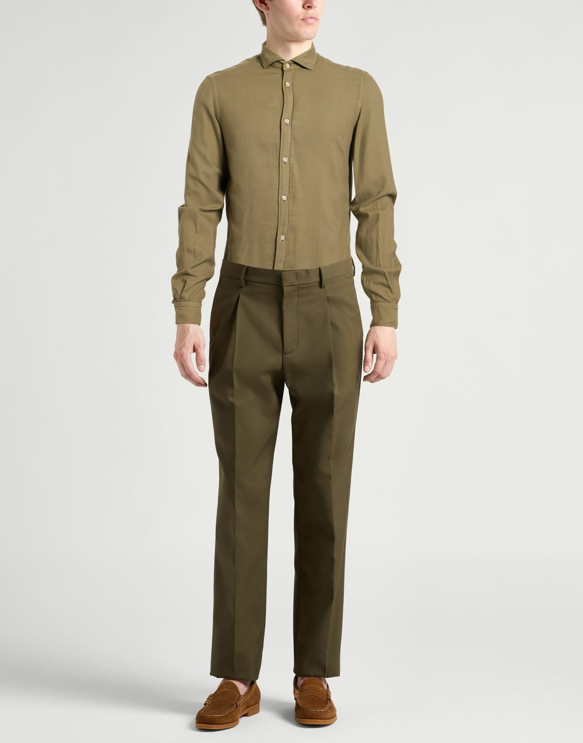 Boglioli Mens Shirt Khaki