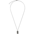 Saint Laurent Silver Monogramme Razor Blade Necklace