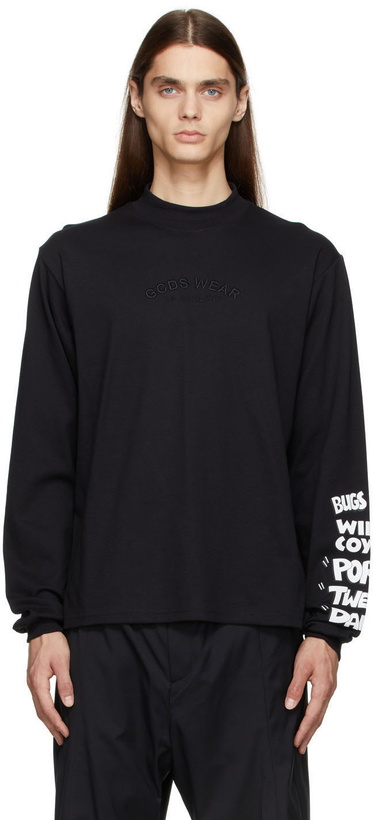 Photo: GCDS Black Looney Tunes Edition Jersey Turtleneck