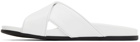 Manolo Blahnik White Leather Chiltern Sandals