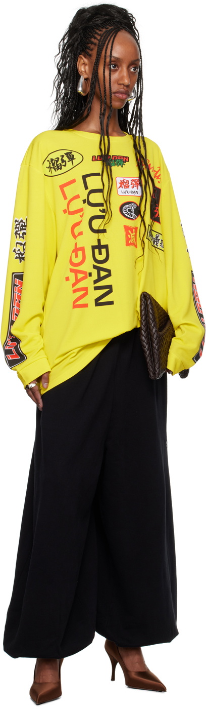 LU'U DAN Yellow Oversized Long Sleeve T-Shirt LU'U DAN