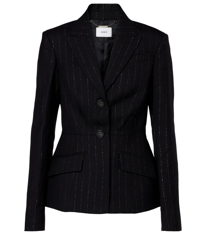 Photo: Erdem Pinstripe wool blazer